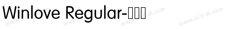 Winlove Regular字体转换 Winlove Regular字体转换